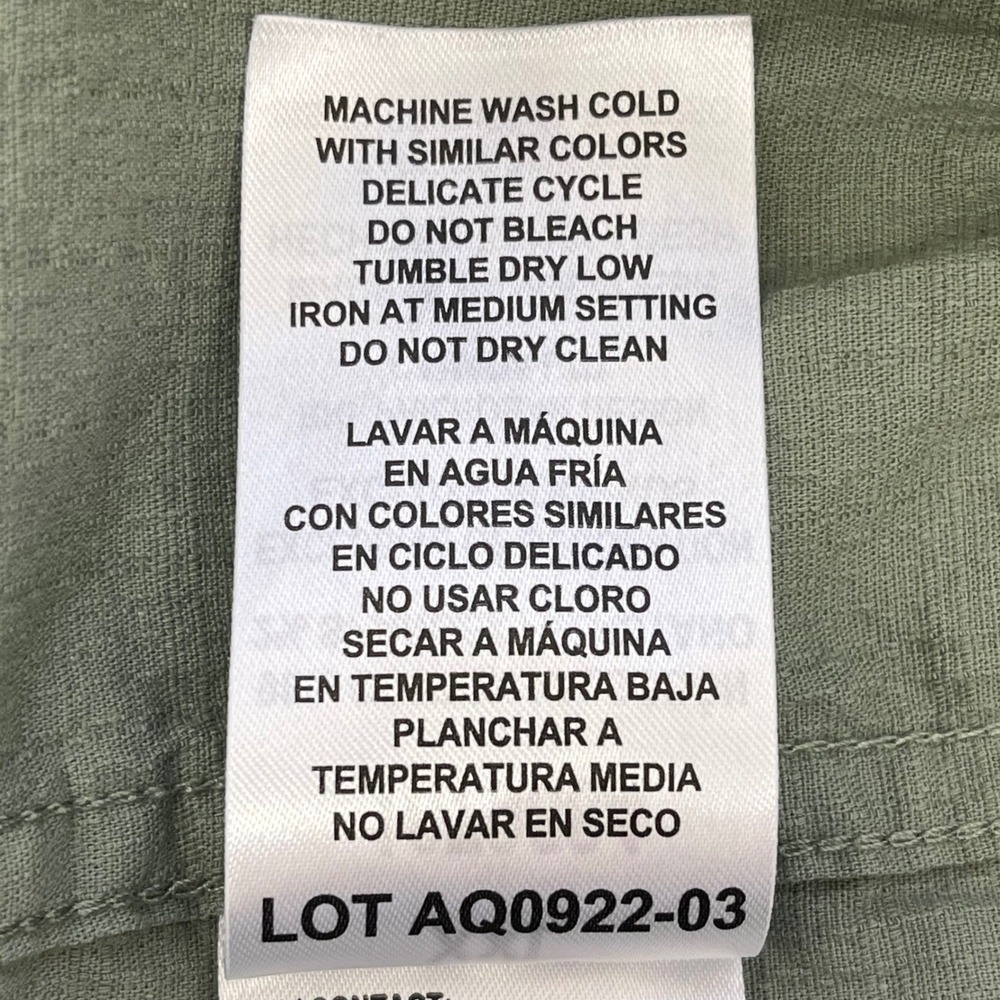 Sierra‎ Designs Mens Tech Shirt XXL Green Short Sleeve Textured Cotton Stretch - Picture 8 of 8